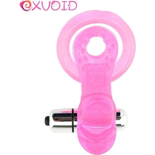 EXVOID Delay Cocking Cage Ring Vibrating Sex Products Vibrator Delay Premature Ejaculation clitoris massager Lock Fine products