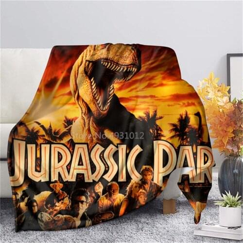 Jurassic Dinosaur Flannel Blanket Animal 3D Print Soft Children Blanket Home Life Quilt Travel Fashion Men Women Throw Blanket