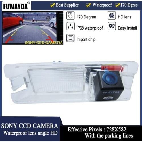 FUWAYDA Hot Sale SONY CCD Chip Car Rear View Reverse Mirror Image With Guide Line CAMERA for Nissan March Renault Logan Sandero