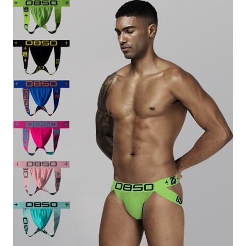 Gay Man Underwear Cotton Jockstrap Thong Men Sexy U Pouch Tanga Hombre G String Panties Breathable Slips Sissy Strap 6 Colors