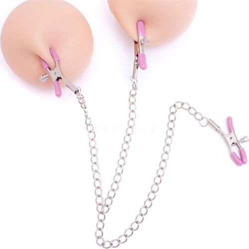 Hot sale sex products new styles nipple clamps and clitoris clamps BDSM fetish metal nipple clamp adult sex toys for couples