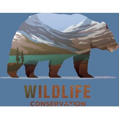 Fashion WildLife Animal Bear Diy Iron on T-shirt Transfers For Clothing Heat Transfer Accessories Patch Thermal Stickers