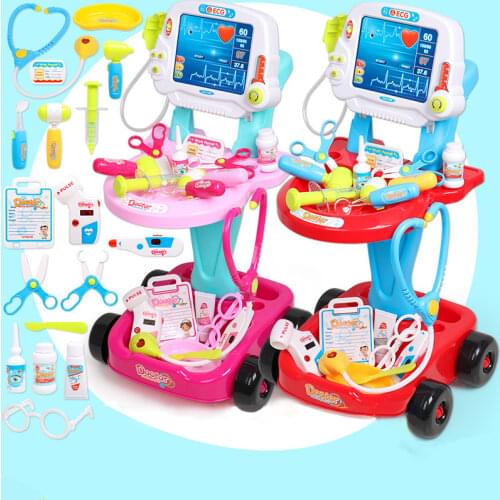 New 6 Types 1 Set Children Play With Dolls Simulation Pretend Play Kits Doctors Toy With A Doll For Children Kid Educational Toy