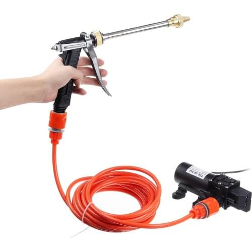 12V 100W 200PSI High Pressure Car Electric Wash Pump Sprayer Kit Auto Washer Sprayer Cleaning Machine Set with Car Charger