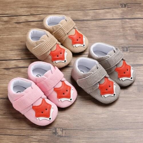 Cartoon little fox cotton non-slip baby shoes
