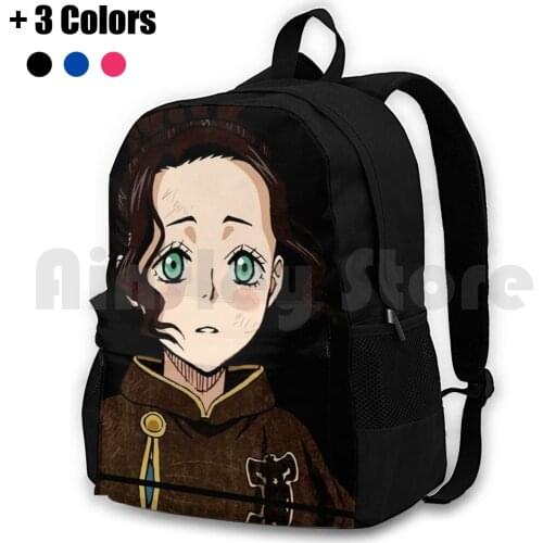 Papittoson Charmy Outdoor Hiking Backpack Riding Climbing Sports Bag Black Clover Japanese Anime Manga Grimoire Asta Yuno