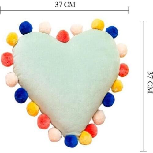 UBRUSH Creative Heart style Cushion Polyester Fabric Cotton Filled Soft And Comfortable Skin Home Sofa Gift 37 cm 37 cm Cushion
