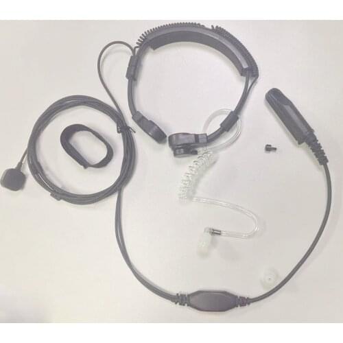 Stretchable Covert Air Acoustic Tube Microphone walkie talkie PTT baofeng uv-9r Headset mic Throat for Bf-a58 CS car bicycle Ear