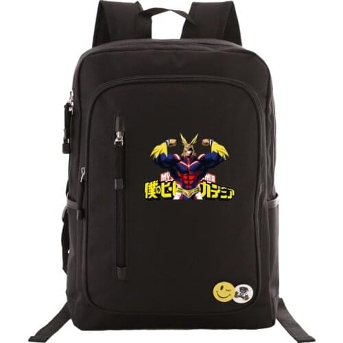 My Hero Academia Deku Bakugou Backpack Bag Zipper Pocket Bag Men Women BookBag Student School Travel Laptop Bag Mochila Badge