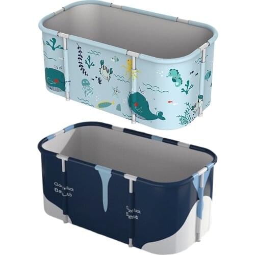 Folding Bathtub Adult Household Bath Double Foldable Bath Tub Portable Peach Skin SPA Bath Tub With Lid Home Sauna