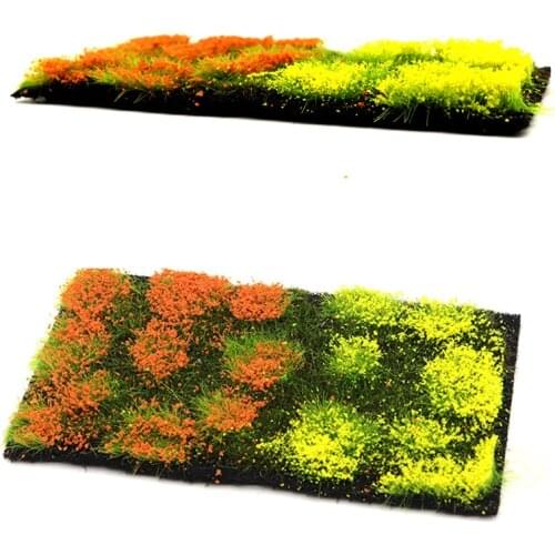 Static Grass Scene Model Tuft Flower-cluster DIY Sand Table Layout Architectural Model Materials Diorama Landscape for Military