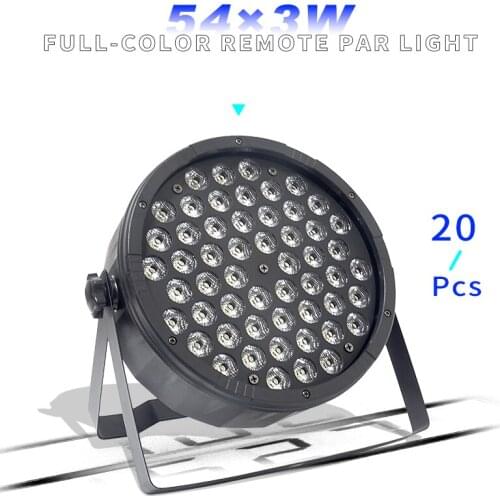 20Pcs/lots Led Par Lights 54x3W RGB 3in1 Disco Wedding Party Wall Wash Light 54*3W DMX 512 Controller Effect Stage Light