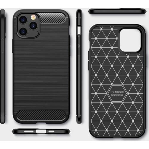 Anti-fingerprint Carbon Fiber Brushed Cover for Iphone 13 12 Pro Mini Max 11 Xs X Xr 6 6s 7 8 Shock Proof Best Protection Case