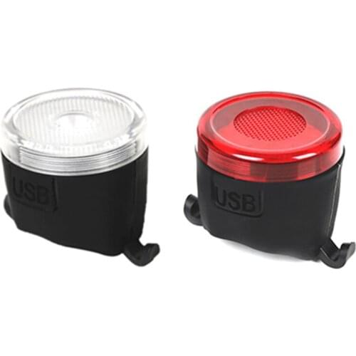 Bicycle Lights USB Rechargeable Mountain Bike Taillight Waterproof COB Safety Warning Cycling Headlight Night Lamp