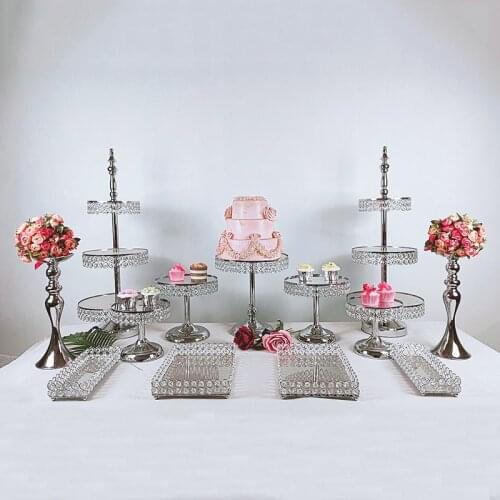 1pcs-17pcs Round Cake Stand Cake Plate Pedestal Dessert Holder Wedding Birthday Party