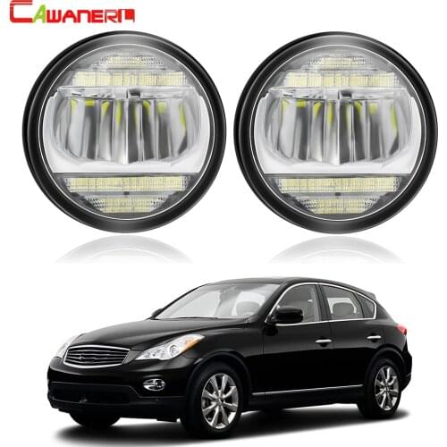 2in1 Fog Light + Daytime Running Light For Infiniti EX EX25 EX35 EX37 2008-2013 Car Front Bumper Fog Lamp DRL 30W 8000LM 12V