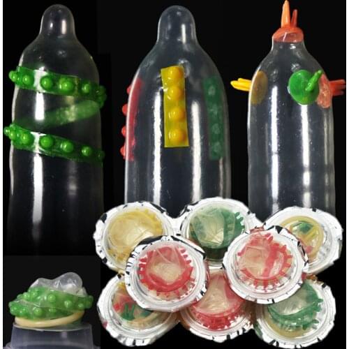 3pcs delay dotted condom lasting Penis sleeve glans enlargement adult products spike gSpot erection thorn extend sex toy for man