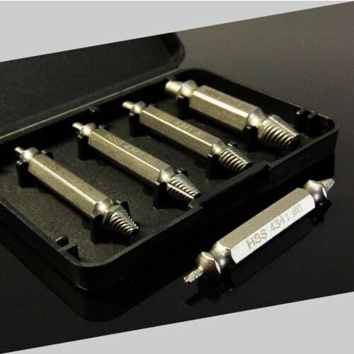 4Pcs Set Extractor Screwdriver Remover Tools Disassemble Screws Bolt Stud Slip Teeth Damaged Demolish Stripped Broken Kit