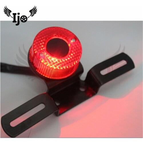 Motorcycle accessories classic retro motorcycle modified ring brake taillight electric vehicle license rack command rear lights