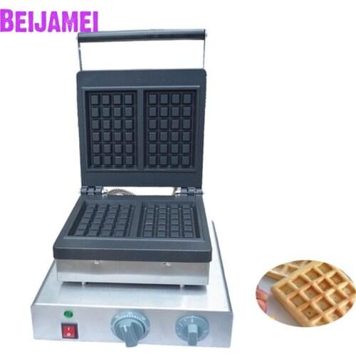 BEIJAMEI Hot Sale Commercial Waffle Maker Machine Electric Square Waffle Making Waffle Iron Maker Price