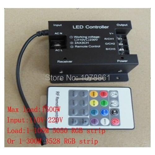DHL Free shipping 20key high voltage AC90-230V ir wireless remote led controller led dimmer ir remote 220V - 110v