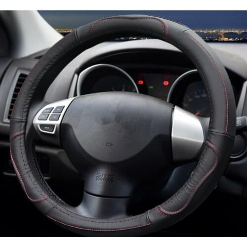 Quality leather car steering wheel cover summer universal car Accessories for MITSUBISHI lancerex lancer Outlander asx galant
