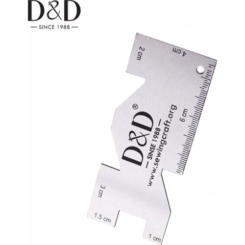 D&D High Quality Metal Sewing Measuring Gauge Quilting Rulers for Sewing Accessories Crafts