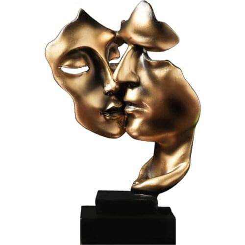 Home Decor Decorative Statues Sculpture House Home Decoration Living Room Mask man couple model decoration Abstract figures