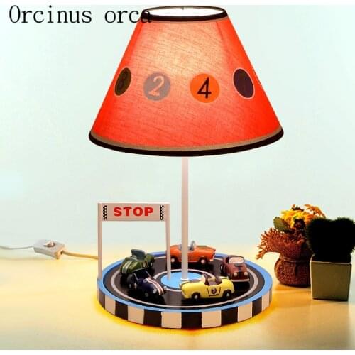 Children room car lamp bedroom bedside lamp creative personality boy cartoon warm table lamp free shipping