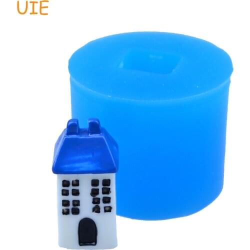 FYL371U 23.7mm 3D House Flexible Silicone Mold - Sugarcraft Gum Paste, Resin Clay, Fondant, Cookie Biscuit, Candy, Wax Mold