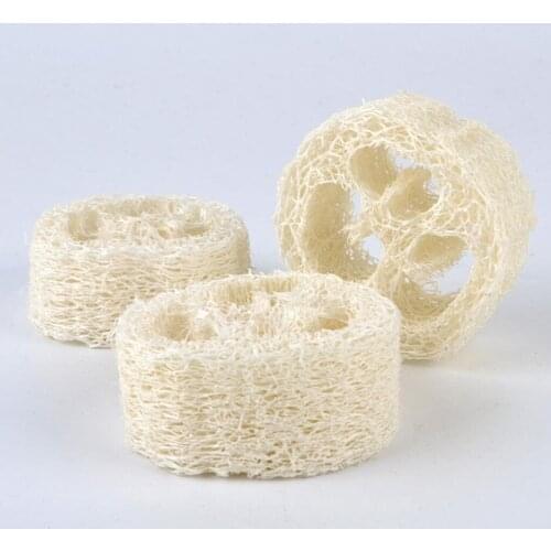 5pcs Natural Loofah Wash Pot Bowl Sponge Scrubber Spa Rubber Brush Outdoors