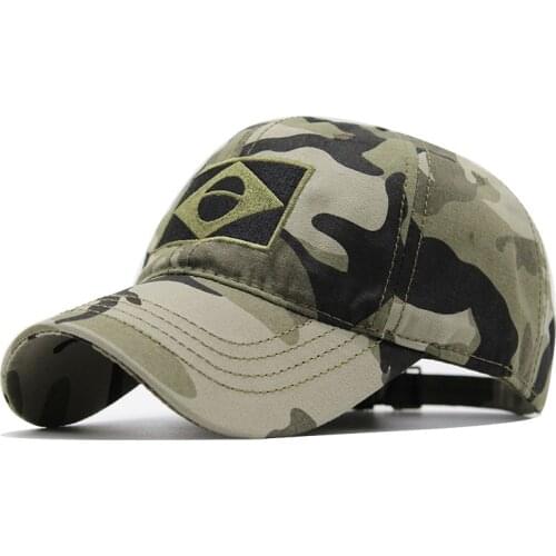 Brazilian flag camouflage baseball cap fashion jungle combat caps adjustable outdoor cotton casual hat hip hop sports hats