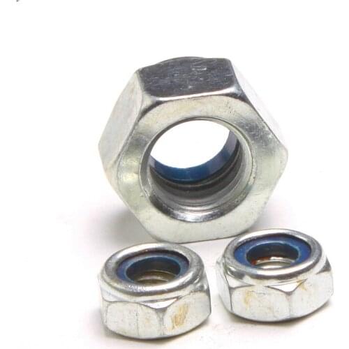 30PCS Cheap Galvanized Self-locking Nut / Nylon lock / locknut M6 GB889