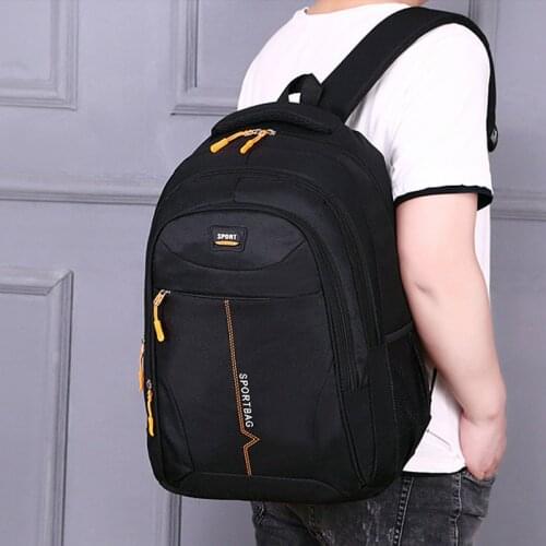 High Quality Nylon Backpack Fashion Leisure Laptop School Bag Large Capacity Outdoor Travel Bag Solid Color For Man And Women