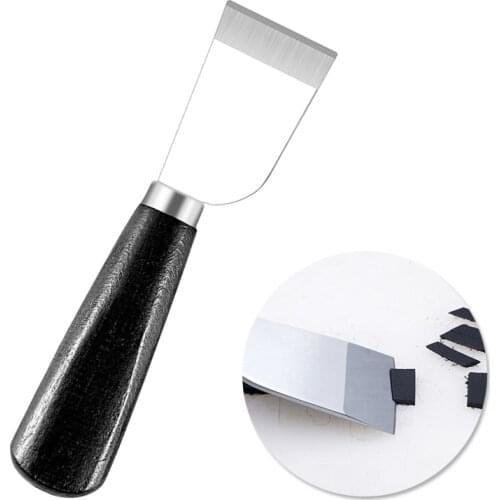 Nonvor DIY Leathercraft Knife Skiving Knife Leather Cutting Knife Working Knife Tools with Wooden Handle Easy Trimming