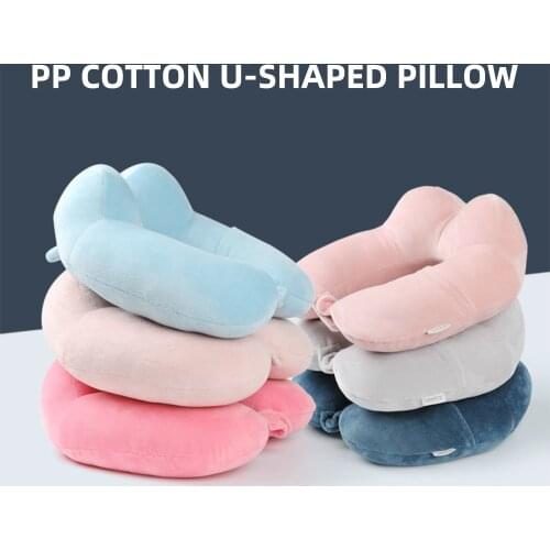 Pure Color Pillow Protector Neck Protection Easy To Carry With Eye Mask And Earplug Set Remedy For Sleeping Peace Of Mind