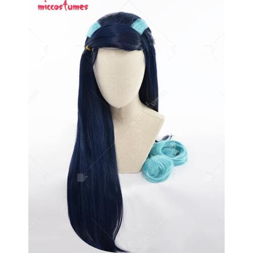Pokemon Sword and Shield Nessa Rurina Long Blue Straight Cosplay Wig