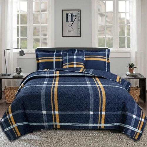 Vintage print cotton Quilted bed cover washed quilt Multi -function bedding non - slip pad air conditioning quilt king twin size