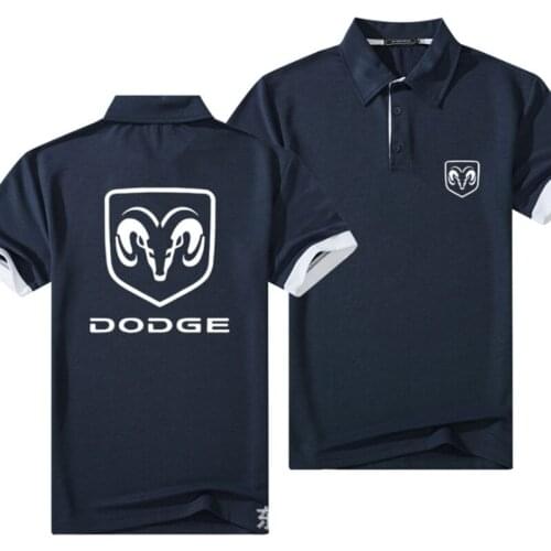 Brand for DODGE Polo Shirt Men Cotton Short Sleeve Tee Shirts Mens Casual Summer Breathable Solid Color Polos shirt