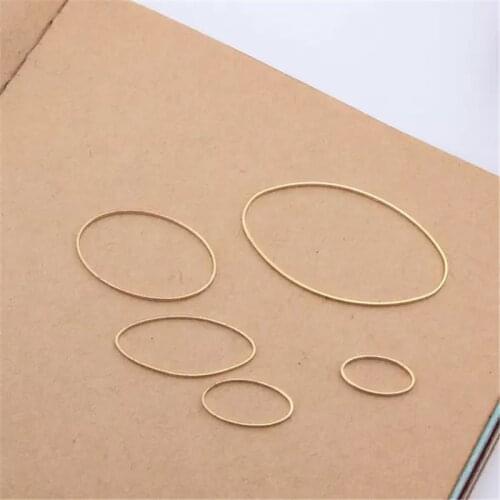 10pcs Gold/White K Oval Shape Earrings Connector Findings Pendant for DIY Earrings Making Jewelry Accessories 5Size Wholesale