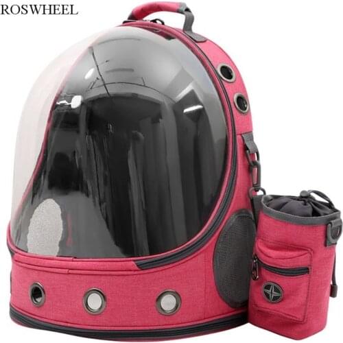 Large Capacity Portable Pet Carrier Backpack Transparent Space Capsule Travel Dog Cat Puppy Carrier Bag Outdoor Use for Travel