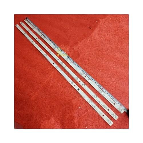 LED Backlight strip For JS-D-JP43DM-A81EC B82EC (80227) E43DM1000 MCPCB 6V/LED 8LED 3PCS/SET 828MM