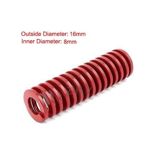 TM 16mm OD 8mm ID 65mm 70mm 75mm 80mm 90mm 100mm Length Red Middle Load 65Mn Metal Spiral Stamping Compression Mould Die Spring
