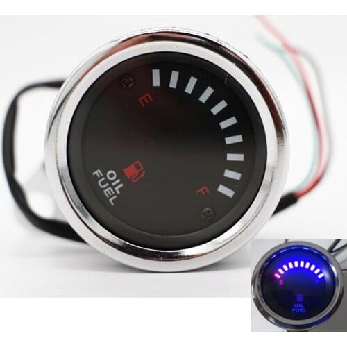 Motorcycle Fuel Gauge 10 LED Fuel Level Oil Meter Gauge Fuel Level Sensor 12V Motorcycle Scooter Fuel Meter Oil Guage for Motor