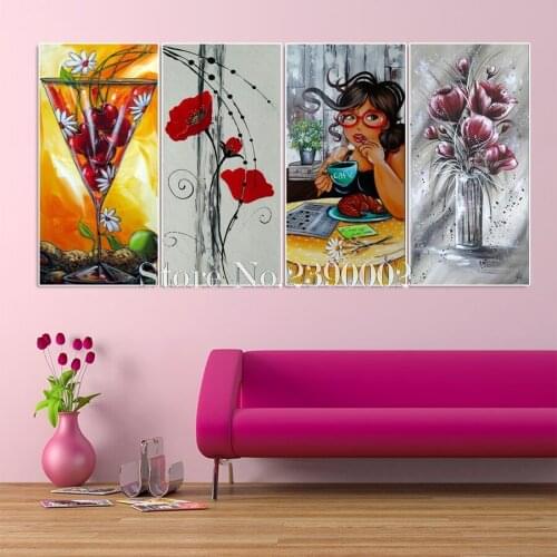 Home Decoration Gift Full Diamond Mosaic Diamond Painting Cross Stitch DIY Goblet Vase Flowers Wall Stickers Christmas Gift