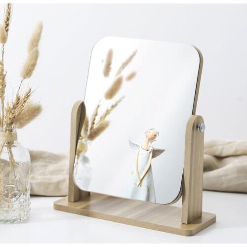 Dressing Table Mirror Dormitory Large Girl Heart Table Dressing Mirror Portable Dressing Mirror