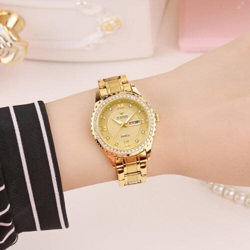 WWOOR Woman Watches 2019 Famous Brand Casual Female Gold Watch Waterproof Ladies Wrist Watches Diamond Golden Watch Women