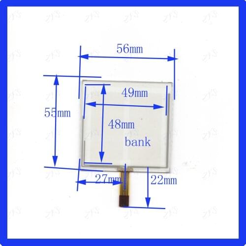 ZhiYuSun KDT-2884 56*55mm 5lines navigation resistive touch screen 171014 display on the outside flat screen 56*55