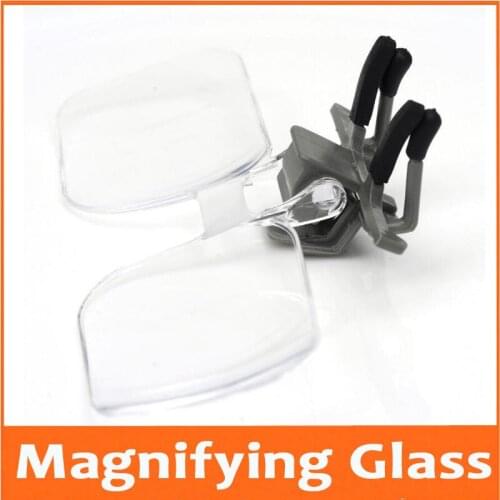 2X Spectacle frame clip-type portable reading magnifier for the elderly surgical Phone repair Magnifying Glass