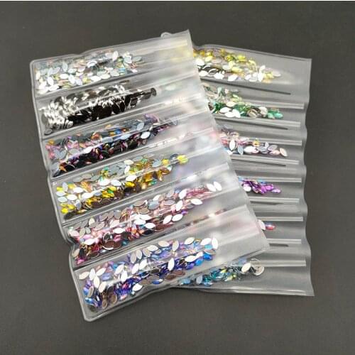 3*6mm Multi-Colors Horse Eye Shape Resin Nail Rhinestones Acrylic Flat back Crystals Strass Rhinestone For DIY Gems Accessories